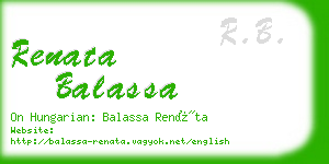 renata balassa business card